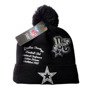Dallas Cowboys Tattoo Knit Winter Beanie Cap Black NFL Ultra Game 1960 New 39.99